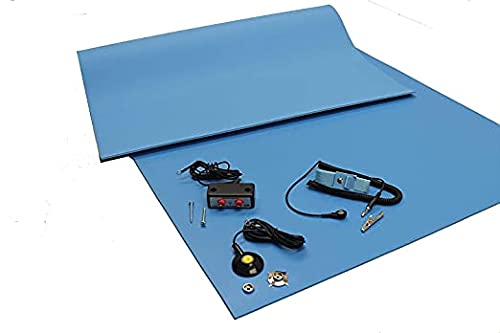 Three Layer Dissipative / Conductive Vinyl Worksurface mat- BLUE