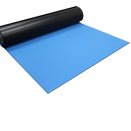 Two Layer Dissipative/Conductive Natural Rubber Worksurface - BLUE