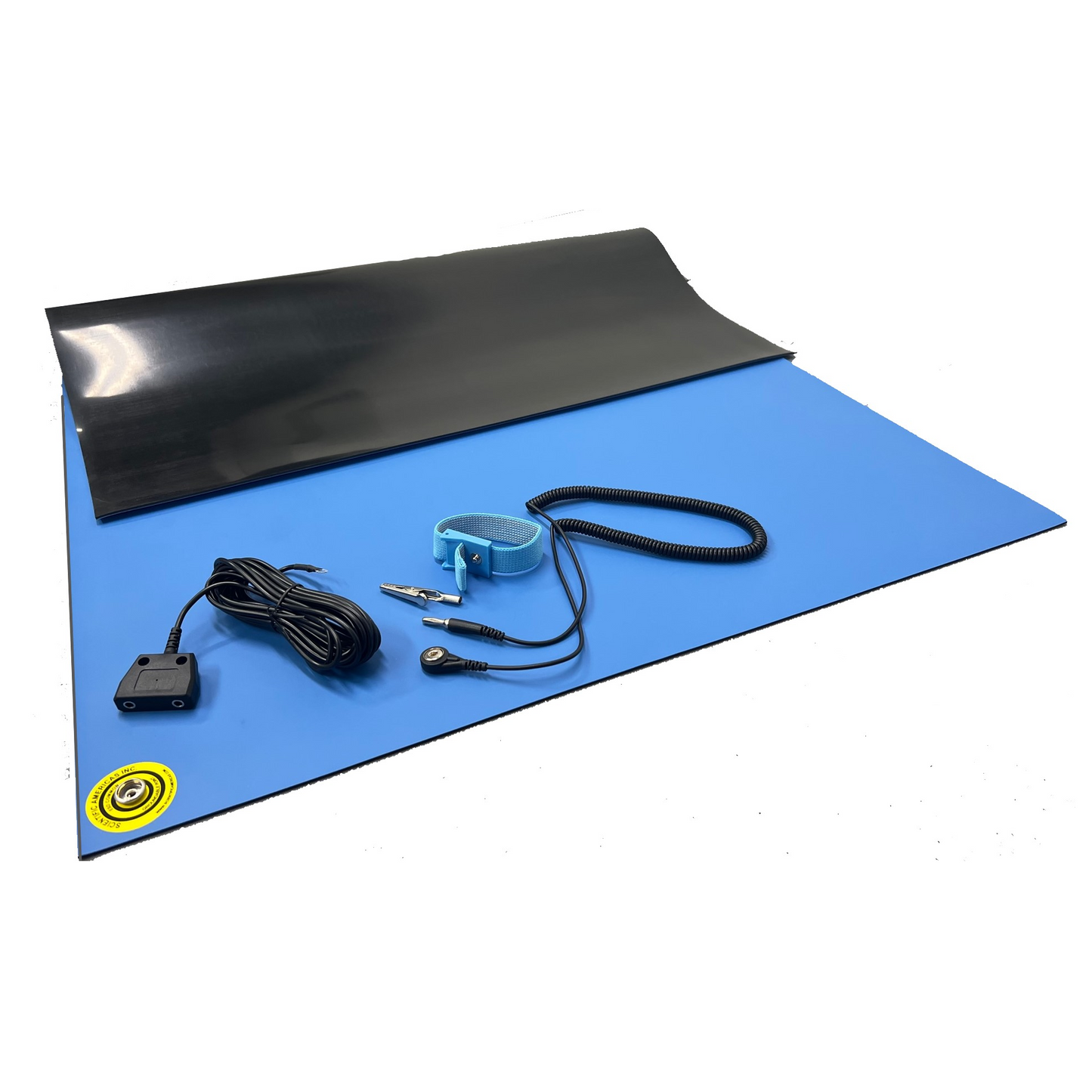 Two Layer Dissipative/Conductive Natural Rubber Worksurface - BLUE