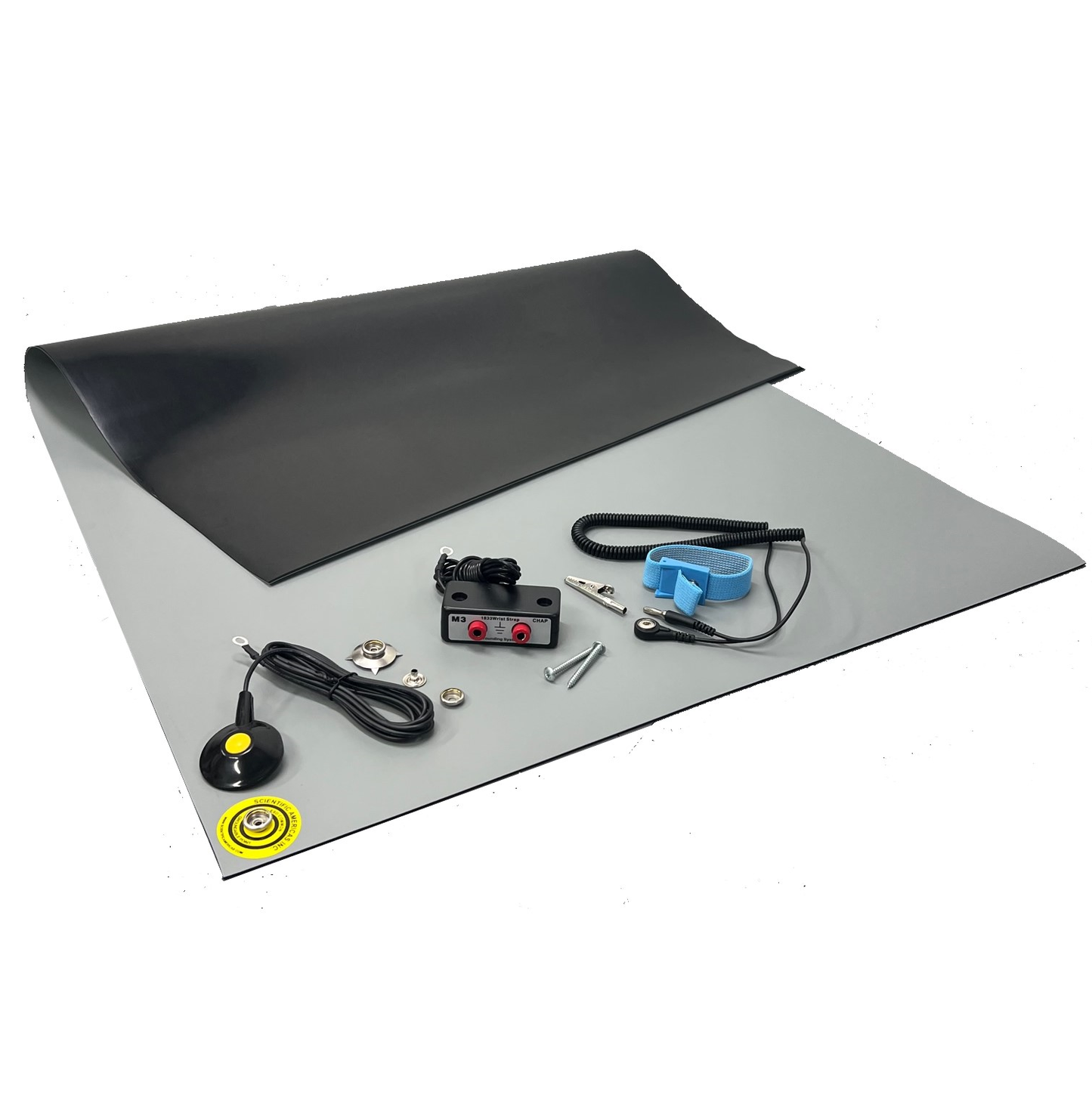 Two Layer Dissipative/Conductive Natural Rubber Worksurface - GRAY