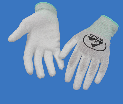 ESD Safe Nylon, Low Lint Gloves -Finger Coated